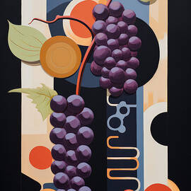 Dark Grapes Art by Lourry Legarde