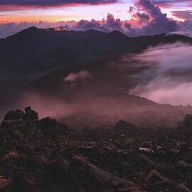 Dawn shrouded in clouds at Haleakala National Park in Maui by Jetson Nguyen