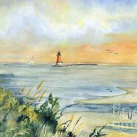 Delaware Breakwater East End Lighthouse by Melly Terpening