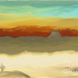 Desert Scene Painting by Kae Cheatham