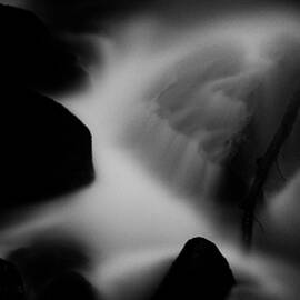 Detail of the Hoellberg Waterfall, Black Forest by Imi Koetz