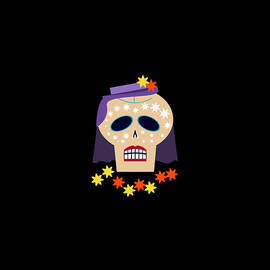 Dia de Los Muertos - woman skull by Lenka Rottova