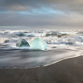 Diamond Beach Iceland Artistic by Joan Carroll