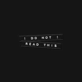 Do Not Read This Embossed Labels Repost by Brian Carson