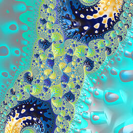 Double Spiral Colorful Fractal Abstract Art by Shelli Fitzpatrick