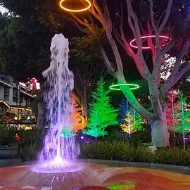 Downtown Disney Fountain Lights by Troy Wilson-Ripsom