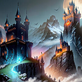 Castle Art, Fantasy Art, Mythical Art, Magical Art, Fantasy, castle art 