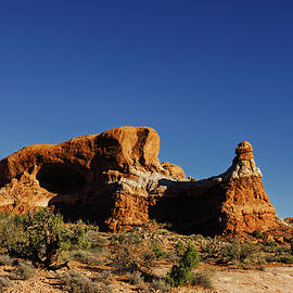 Dragon Arch Sentinel, Arches National Park Desert Stone Formation by Robert Niemeier