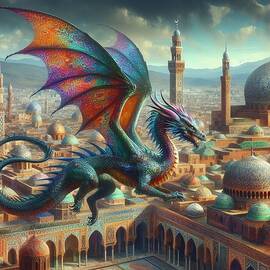 Dragon over the City by Pat Goltz