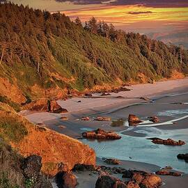 Dusk at Ecola State Park by Michael R Anderson