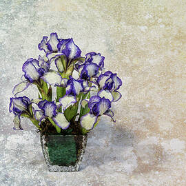 Dwarf Iris Still Life with Vase by Patti Deters