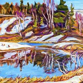 Early Spring, Riviere des Nations by A Y Jackson 1967 by M G Whittingham