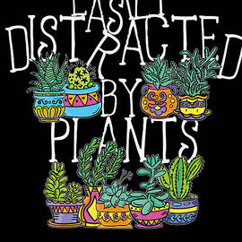 Easily Distracted Plants Botany Teacher Planting by Toms Tee Store