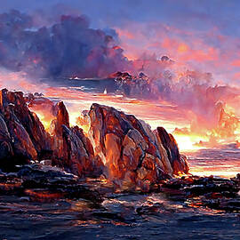 East coast Tasmanian at sunset part 1 by Armin Sabanovic