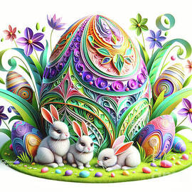 Easter Egg Bunny Garden