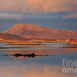Outer Hebrides North Uist Eaval Sunset  Scotland by Barbara Jones