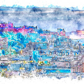 Edinburgh cityscape - 03 by AM FineArtPrints
