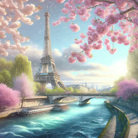 Eiffel Tower Spring View by Donna Kennedy