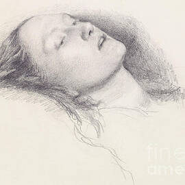 Elizabeth Siddal  Study for Ophelia, 1852 by John Everett Millais