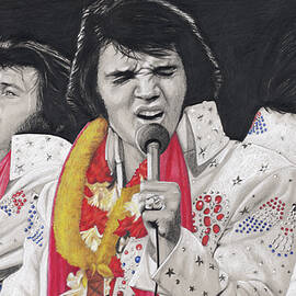 Elvis in Charcoal #321 by Rob De Vries