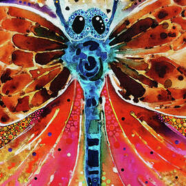 Enchanted Colorful Dragonfly Art by Sharon Cummings