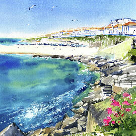 Ericeira Ocean View Portugal Artwork by Dora Hathazi Mendes