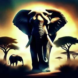 Eternal Echoes - Wisdom Writ in Serengeti's Elephants by Robert Darin