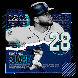 Eugenio Suarez baseball Paper Poster Mariners 4