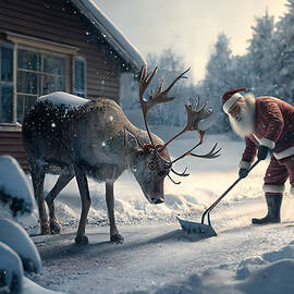 Even Santa Does his Chores by John Twynam