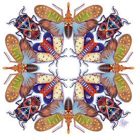 Exotic Bug Collection Mandala by Tim Phelps
