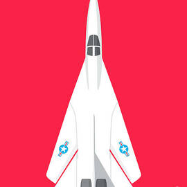 F-111 Aardvark Jet Aircraft - Crimson by Organic Synthesis