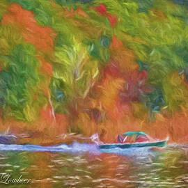 Flaming Hills River Fantasy by Carol Lowbeer