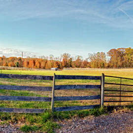 Farm Fences Pano by Brian Wallace