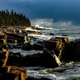 Feisty Seas At Schoodic by Marty Saccone