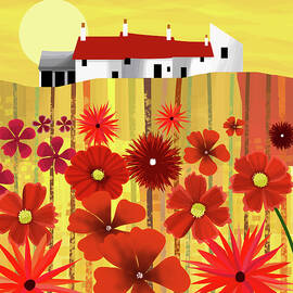 Field of Red Flowers by Andrew Hitchen