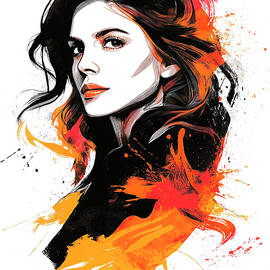 Fierce Woman Portrait - Striking Artistic Style