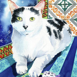 FIP Warrior Maximillion Cat Painting by Dora Hathazi Mendes