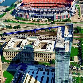 First Energy Stadium from Above by Frozen in Time Fine Art Photography