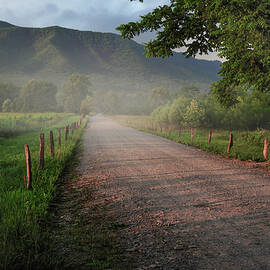 First Light - Sparks Lane at Cades Cove Tennessee by Photos by Thom