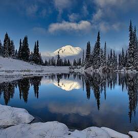First Snow on Chinook Pass by Lynn Hopwood