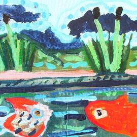 Fish Pond Friends by Maggie Russell