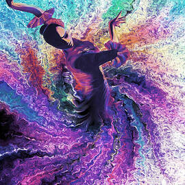 Flamenco dancer in purple shades  by Gull G