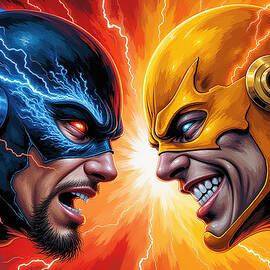Flash vs Reverse Flash by Kevin Walker And Pixel Reverie
