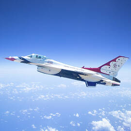 Flight of the Air Force F-16 Thunderbird by Mark Andrew Thomas