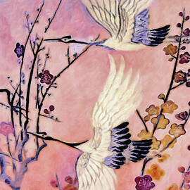 Flight of the Cranes - Kimono Series by Susan Maxwell Schmidt