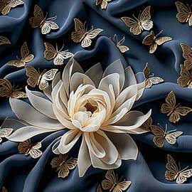 Flower Butterfly Pattern by Eris And AI