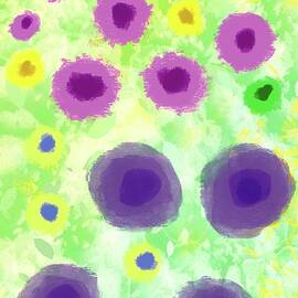 Flower Tops - Impressionist Colorful Flowers by Bridie O'Brien