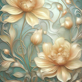 Flowers Art Nouveau Style by Lynn Bolt