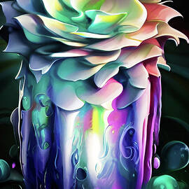 Fluid Art Glass Illusion by Grace Iradian