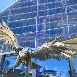 Flying Falcon Statue by Michael VanPatten